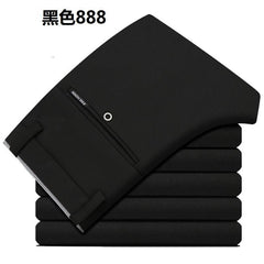 Men's Loose Straight High Elastic Casual Trousers