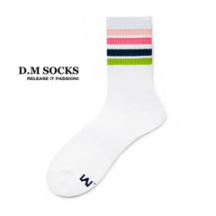 Rainbow Striped Sweat-wicking Sports Socks