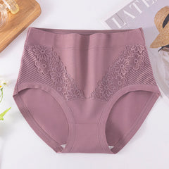 Women's High Waist Pure Cotton Antibacterial Panties