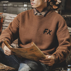 Retro fashion brand loose large size sweater
