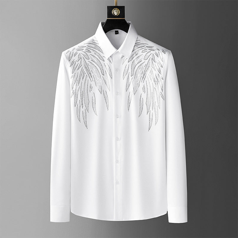 Men's 2023 New Hot Diamond Wing Pattern Shirt