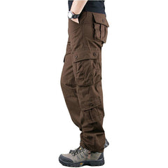 Men's Strong and Durable Loose Straight Leg Multi-pocket Outdoor Casual Pants