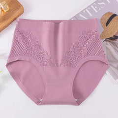 Women's High Waist Pure Cotton Antibacterial Panties