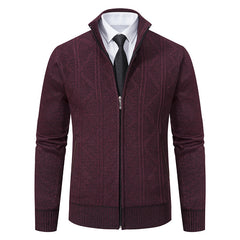 Men's Stand Collar Knitted Sweater