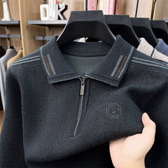 Thickened Casual Half-Zip Sweater