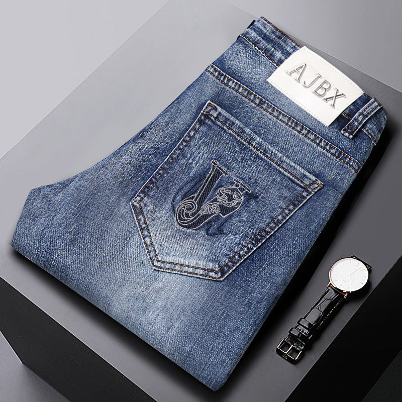 Slim Fit Fashionable All-match Casual Jeans