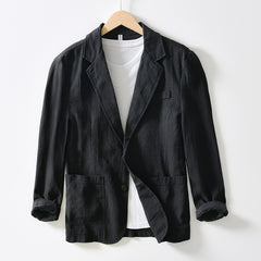 Business Casual Cotton Linen Suit Jacket