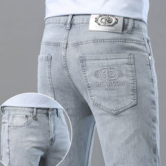 Men's Slim Breathable Ice Silk Jeans
