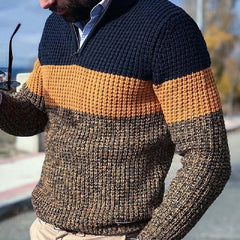Relaxed Loose Zip Neck Sweater