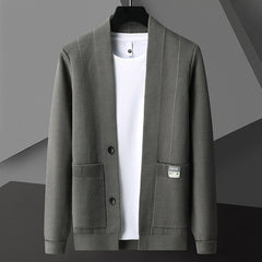 2024 Men's Pocket Printed Casual Loose Cardigan