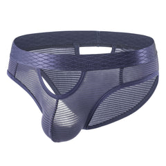 Men's Low-rise Sexy Striped Breathable Mesh Super Stretch and Super Soft Briefs