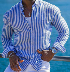 New Fashion Striped Shirt Long Sleeve Shirt