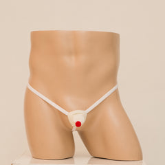 Men's Christmas Hat Sexy Hollow No-take-off Thong