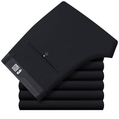 Men's Business Casual High-waist Stretch Straight-leg Versatile Trousers