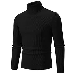 Men's New High Collar Casual Solid Color Sweater