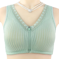 New style front zipper wireless plus size bra