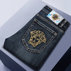 Men's Slim Straight High-end Casual Jeans