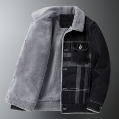 Men's Denim Cotton Sherpa Jacket