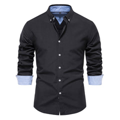 Men's Slim Fit Casual Fashion Versatile Long Sleeve Shirt