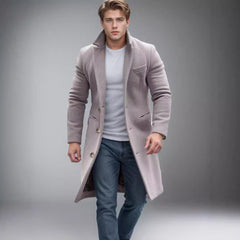 Men's Warm and Fashionable Woolen Coat