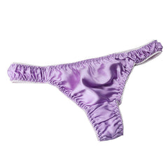 100% Mulberry Silk Low Waist Sexy Breathable Thong