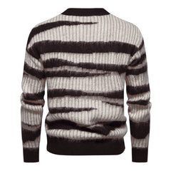 Men's Fashion Casual Round Neck Printed Pullover Sweater
