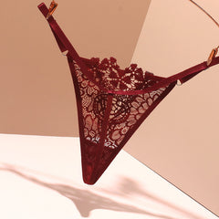 Sexy Embroidered Hollow Strapless Thong