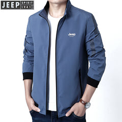 Men's Large Size Work Stand Collar Jacket