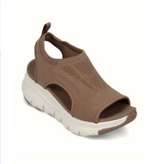 Summer mesh thick-soled slip-on large-size women's shoes
