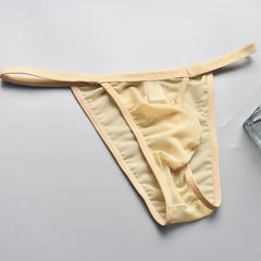 Men's Sexy Low Waist Breathable See-through Mesh Briefs