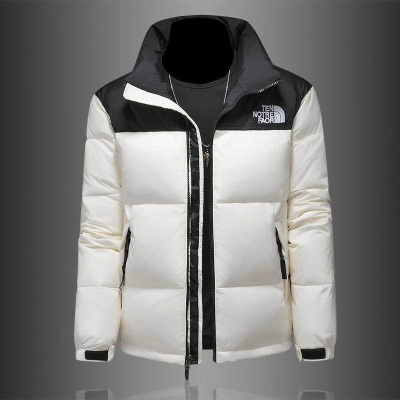 Men's Fashionable Warm White Duck Down Thickened Down Jacket