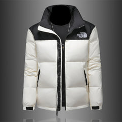 Men's Fashionable Warm White Duck Down Thickened Down Jacket