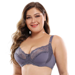 38-48DE full cup ultra-thin sexy lace large size bra