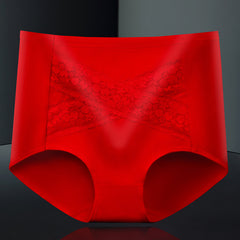 Women's Tummy Control Breathable High Waist Lace Panties