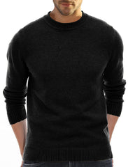 Men's Solid Color Bottoming Round Neck Casual Sweater