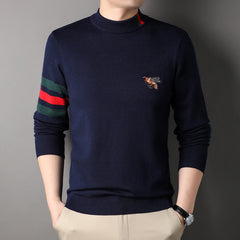 Autumn and winter half turtleneck thick sweater