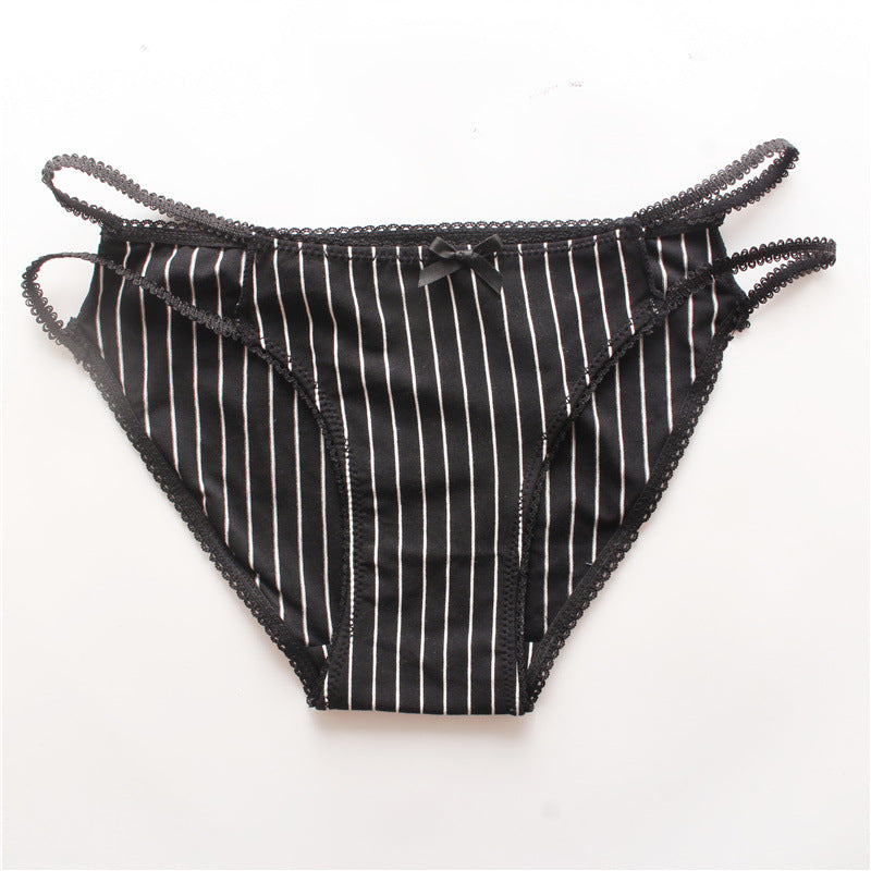 Men's Low Rise Cotton Sexy Comfortable Lace-Up Briefs