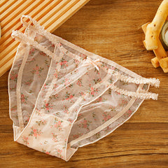 Sexy Floral Mesh Lace Transparent Panties