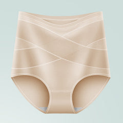 High waist pure cotton hip lifting tummy control pants breathable Panties
