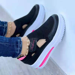 New light color matching Velcro thick-soled transparent shoes