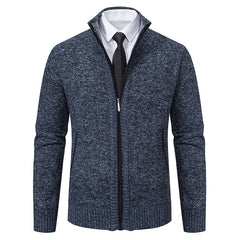 2023 New Autumn and Winter Men's Knitted Sweater Zipper Jacket
