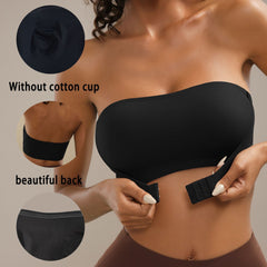 Strapless front clasp bra push up bra