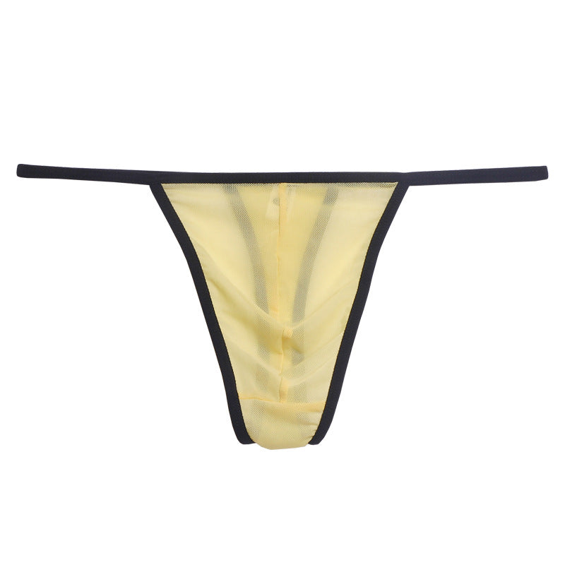 Men's Sexy Transparent Mesh Thong