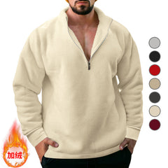 2023 New Winter Men's Velvet Half-zip Top
