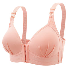Large size front clasp no steel ring beautiful back bra