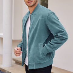 Men's Suede Zipper Casual Vintage Jacket