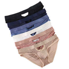 Men's Low-rise Sexy Striped Breathable Mesh Super Stretch and Super Soft Briefs