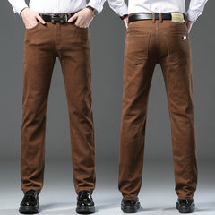 Men's Straight Elastic Business Casual Trousers