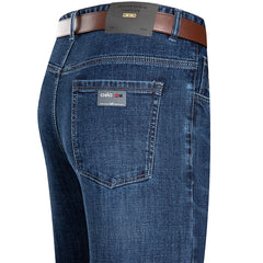 New solid color loose high waist casual jeans