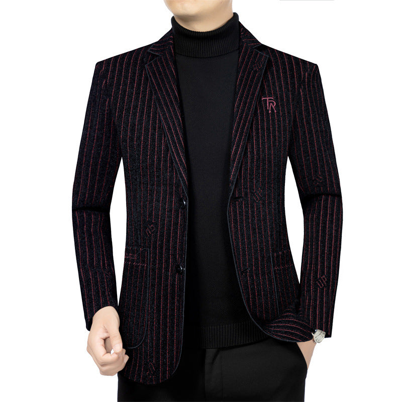 Men's casual business solid color suit jacket